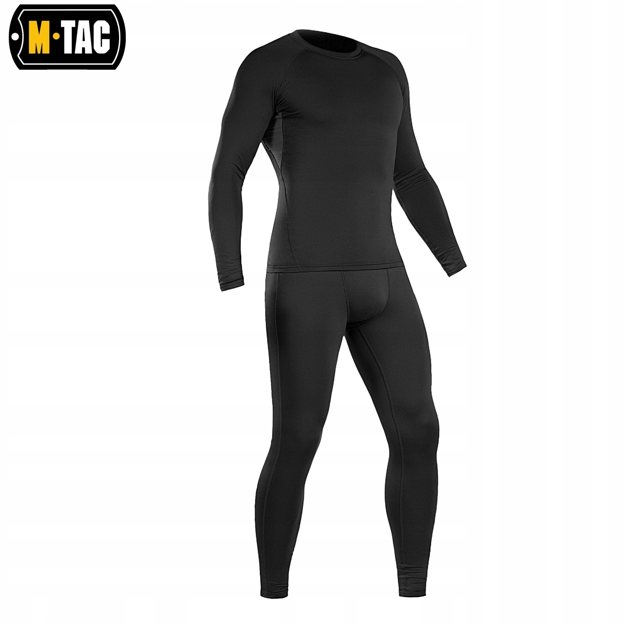 BIELIZNA TERMOAKTYWNA TERMICZNA THERMOLINE KOMPLET M-TAC CZARNA M Model THERMOLINE