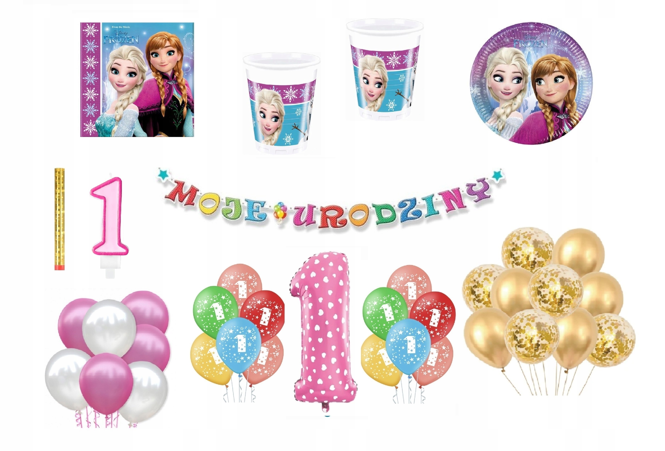 

Zestaw Kraina Lodu Frozen 1 Urodziny Balony