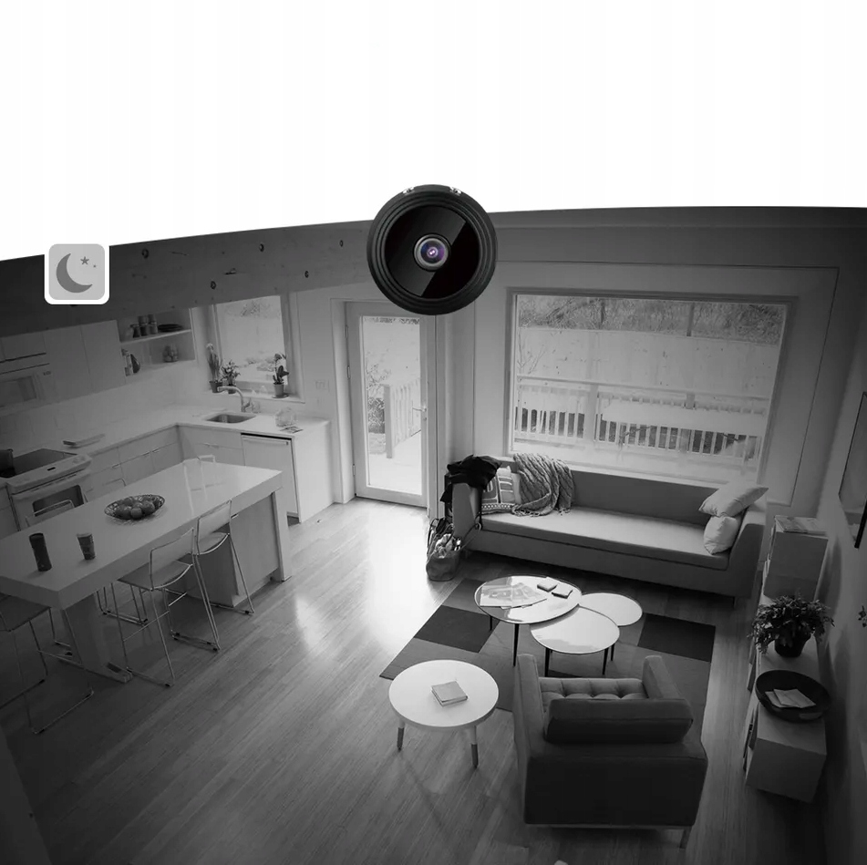 KAMERA WIFI IP SMART FULL HD MONITORING BEZPRZEWODOWA MINI KAMERKA SZPIEG Stan opakowania oryginalne