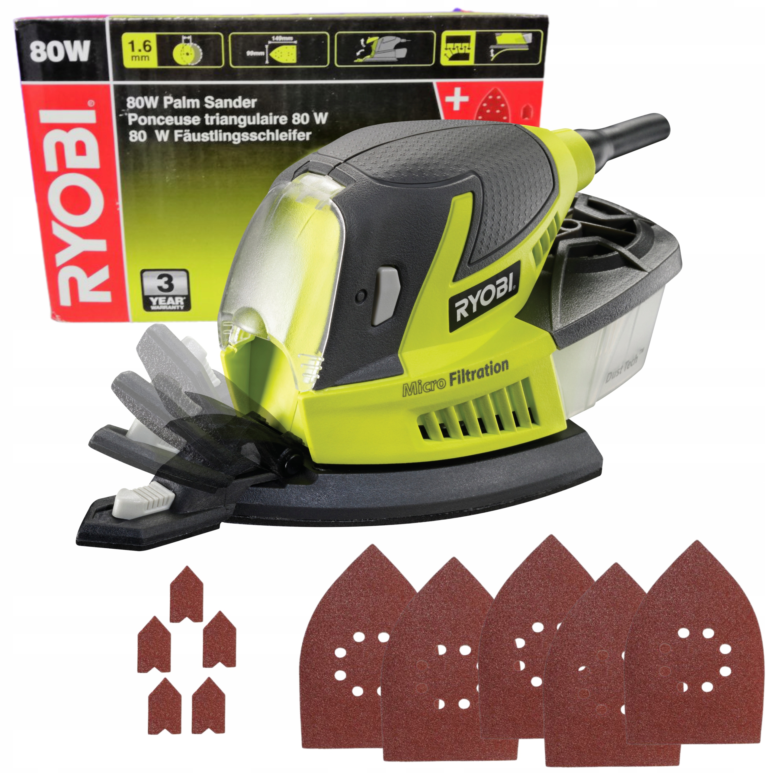 

Ryobi Szlifierka Oscylacyjna Delta 80W RPS80-G