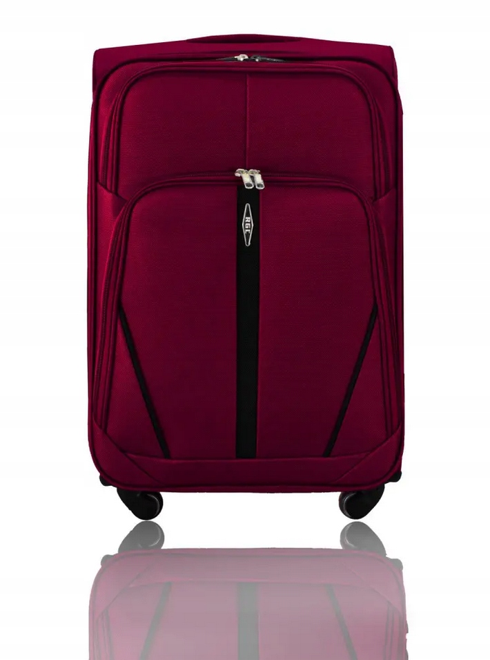 Walizka Mała Materiałowa Podrózna Bagaż Na 4 Kółkach Bordo