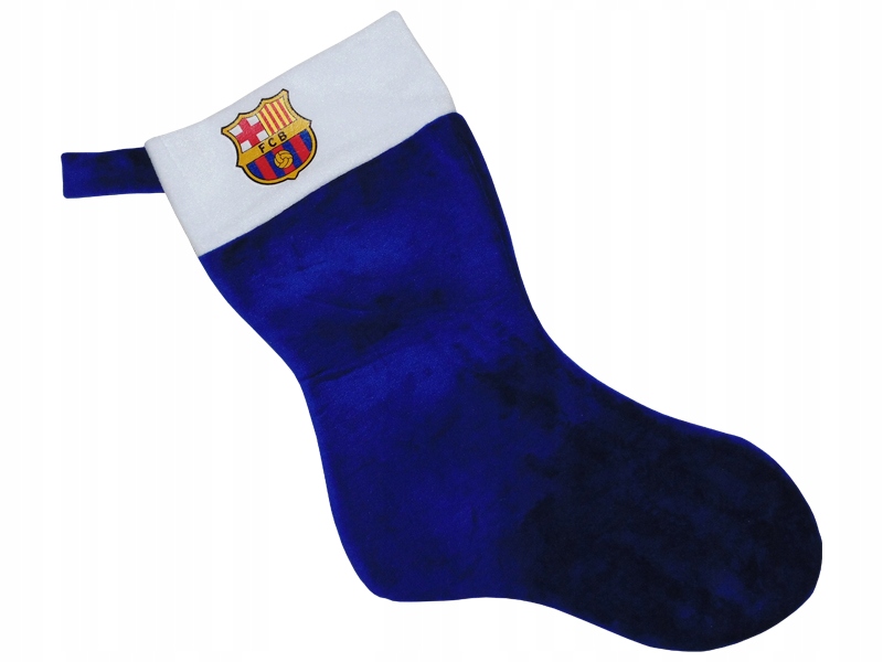 Fc Barcelona Skarpeta Świąteczna Na Prezenty Miękka Aksamitna