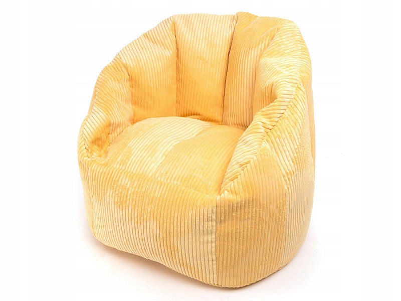 Žltá taburetka do obývačky 73X75 Vak Sako do izby, sedadlo, pohodlné farby