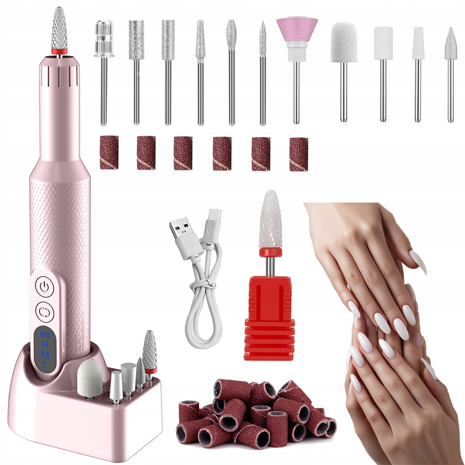 Profesionální Bezdrátová Bruska Na Nehty Set 20000RPM Manikúra
