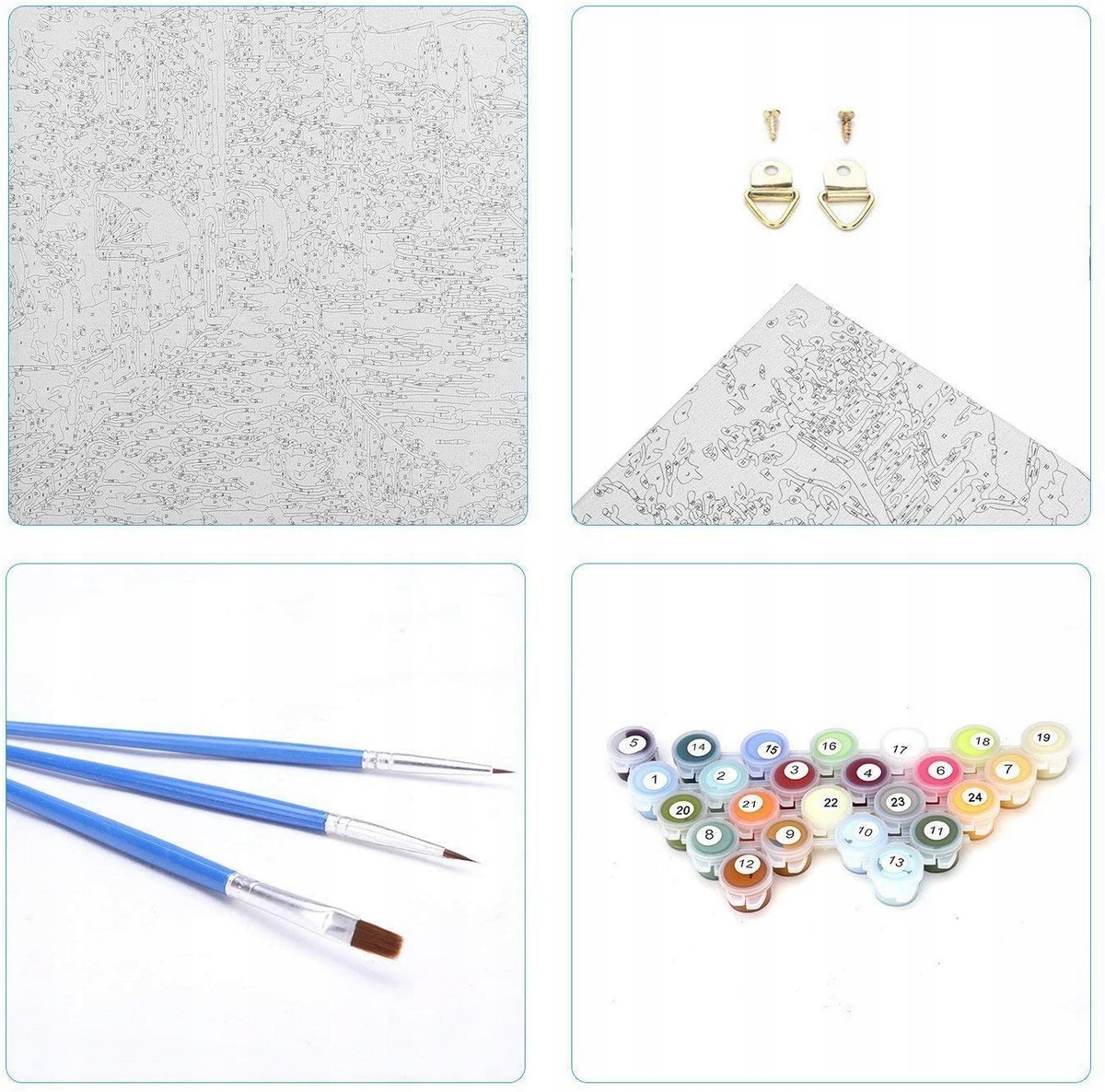 Malowanie po numerach z RAMĄ Obraz do malowania po numerach prezent 50x40 Wiek dziecka 7 lat +