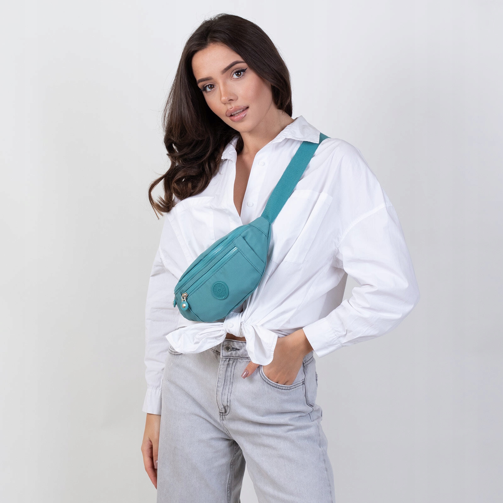 Alessio NERKA SASZETKA TOREBKA damska na PAS lub NA RAMIĘ CROSSBODY Kolor zielony