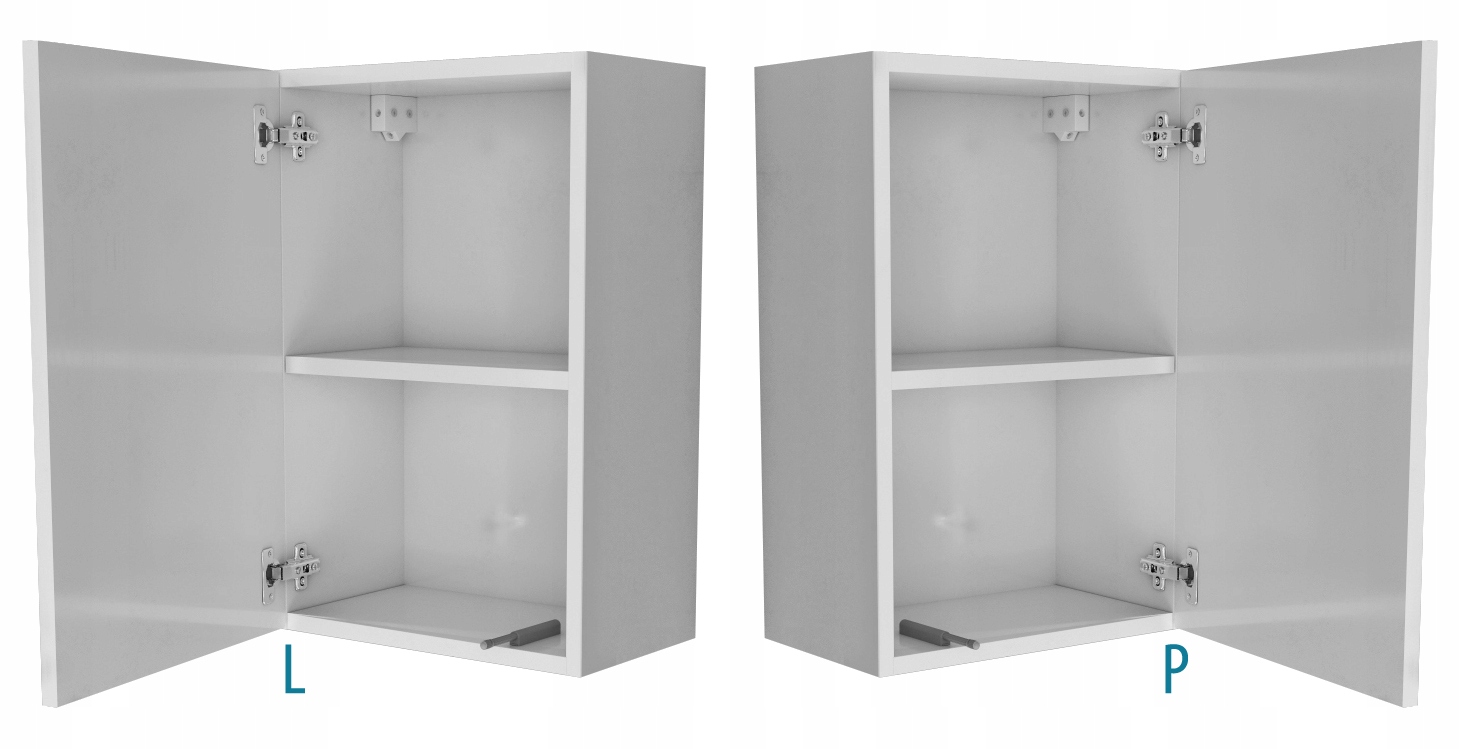 wisząca szafka łazienkowa 40 cm do łazienki półka biały mat + POŁYSK 40x60 Głębokość mebla 25 cm