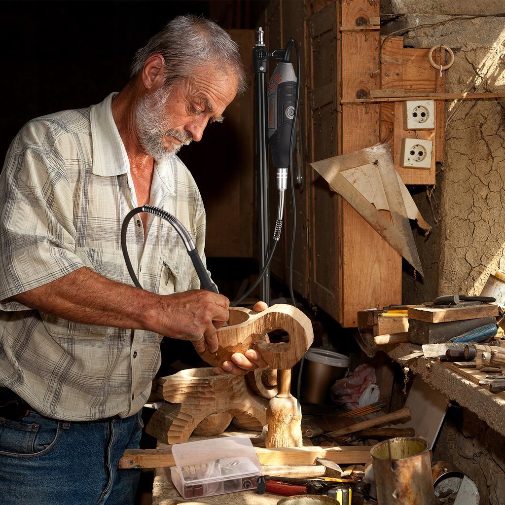 MINI SZLIFIERKA WIERTARKA FREZARKA TRZPIENIOWA Prosta Zestaw Marka RED TECHNIC