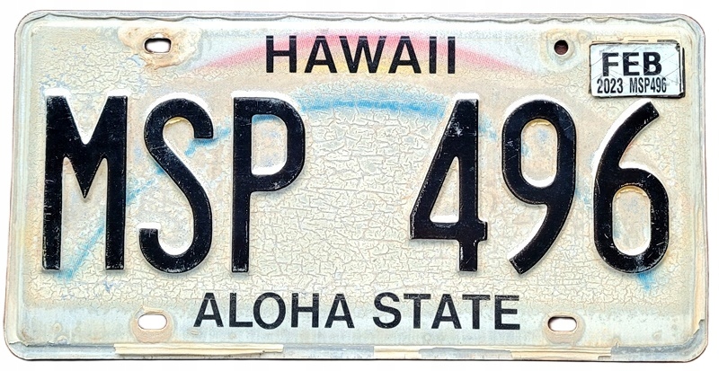 Hawaii 2023 - tablica z USA dla kolekcjonera