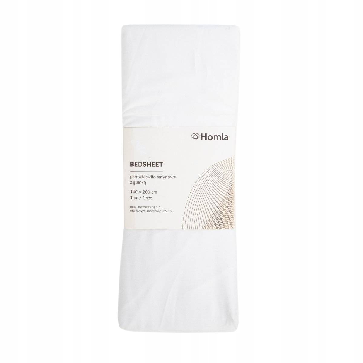 Prostěradlo Danielle saténové bílé 160x200 cm Homla