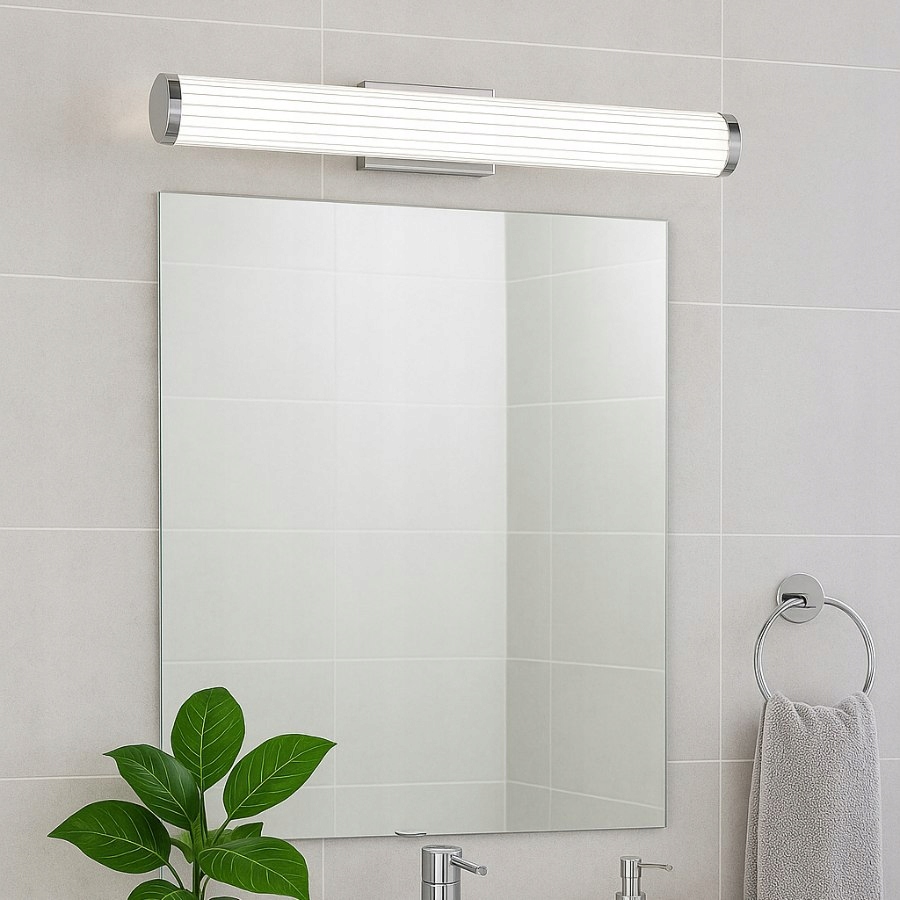 Chromové nástěnné svítidlo Vena 60 cm Led glamour voděodolné IP44 koupelnové Cct