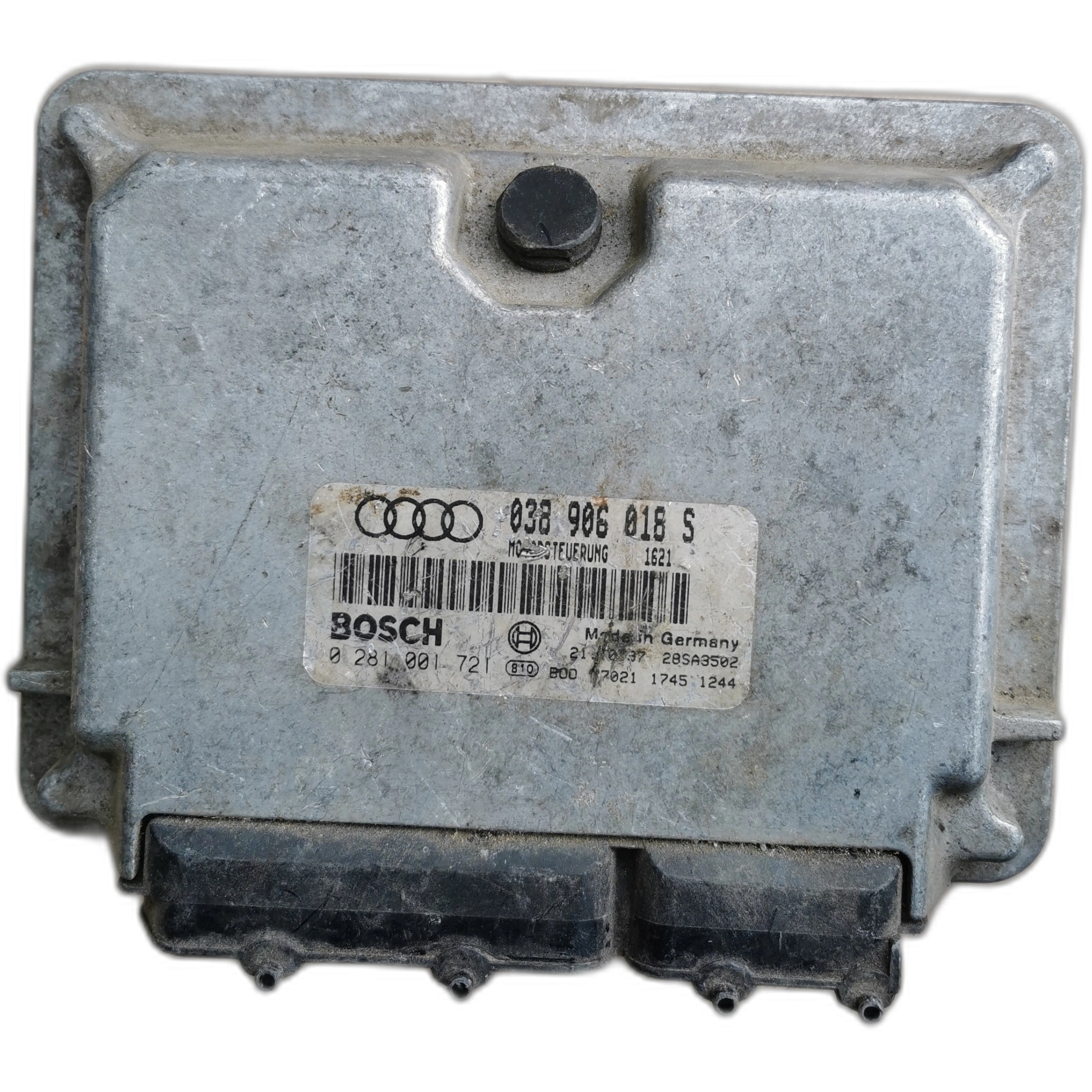 AUDI A4 control unit of the engine computer 1.9 TDI 038906018S 0281001721 28SA3502