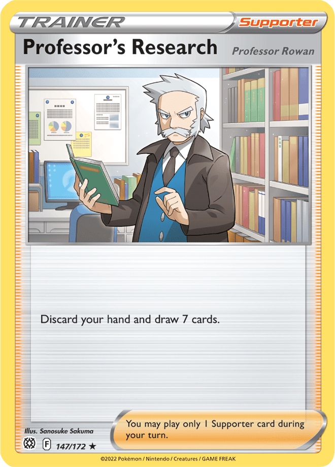 Oryginalna Karta Pokemon Professor's Research (brs 147)