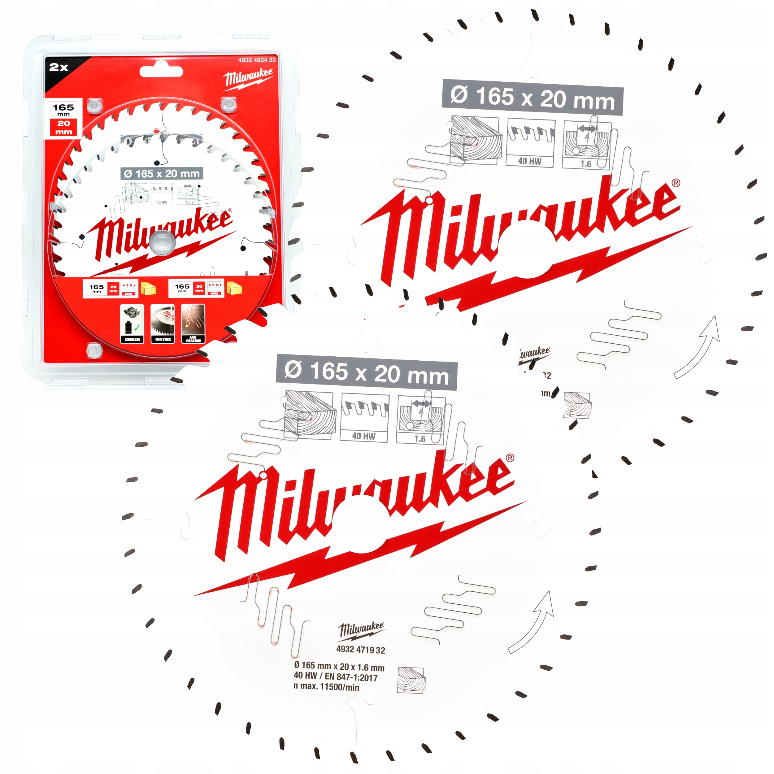 Piła Tarczowa Tarcza Do Cięcia Drewna Płyt Wiórowych Sklejek 165x20MM 40Z