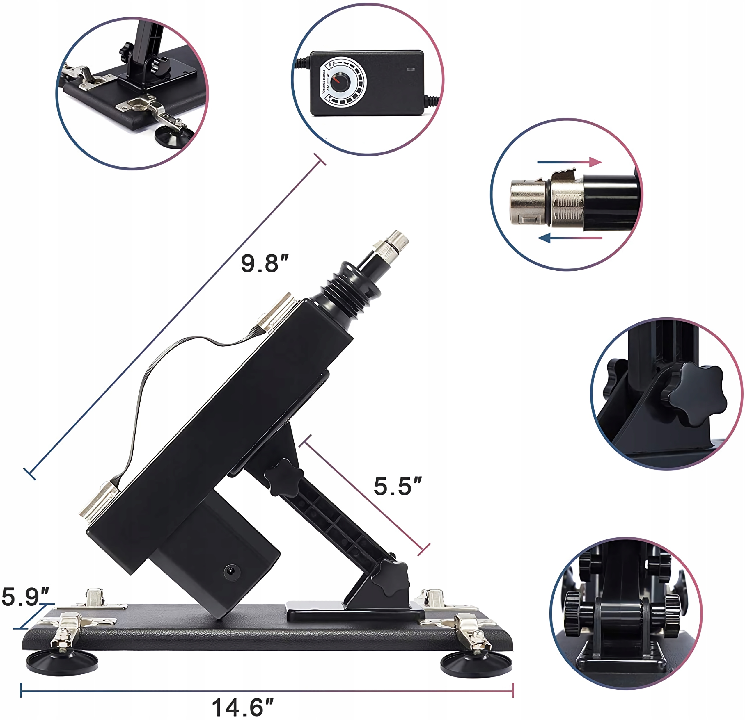 SEX MASZYNA ZESTAW Wibrator wielofunkcyjny 5*dildo Marka Rilbstix