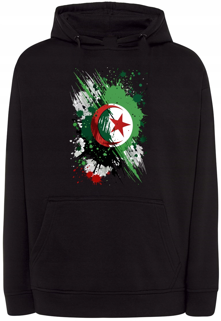 Mikina s kapucí Alžírsko Afrika Státy Vlajka vel.4XL