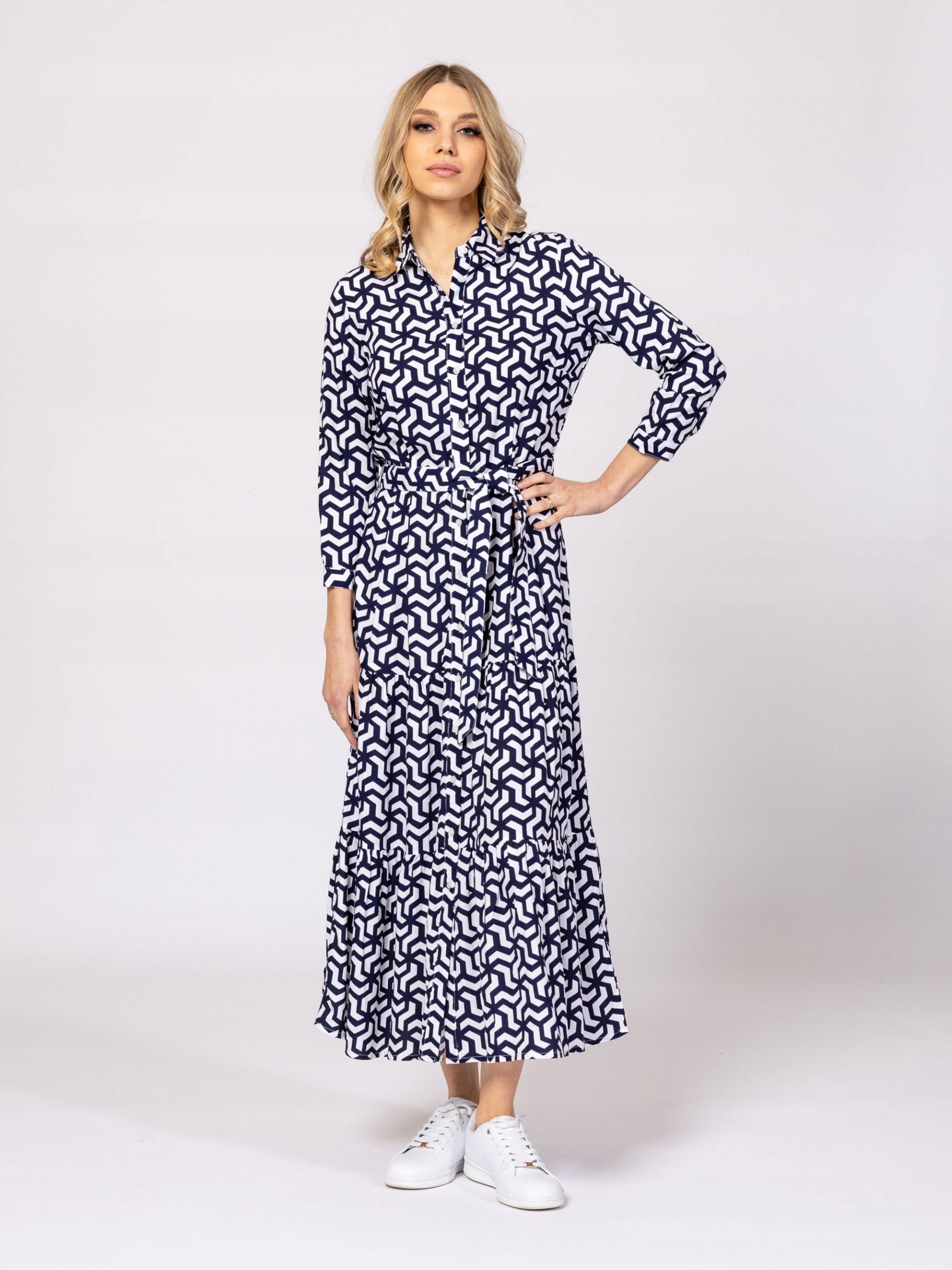 Dlouhé Šaty Elegantní Maxi Košile S Nástroji Heavy Tools , Bílé S