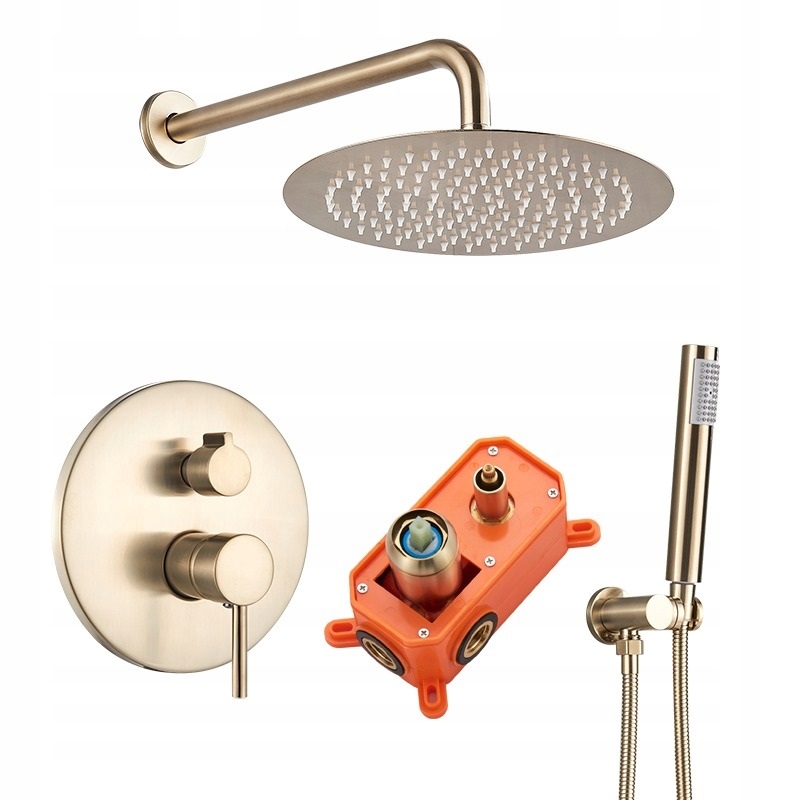 Podomietkový sprchový set zlatý Zlatý Mat 30