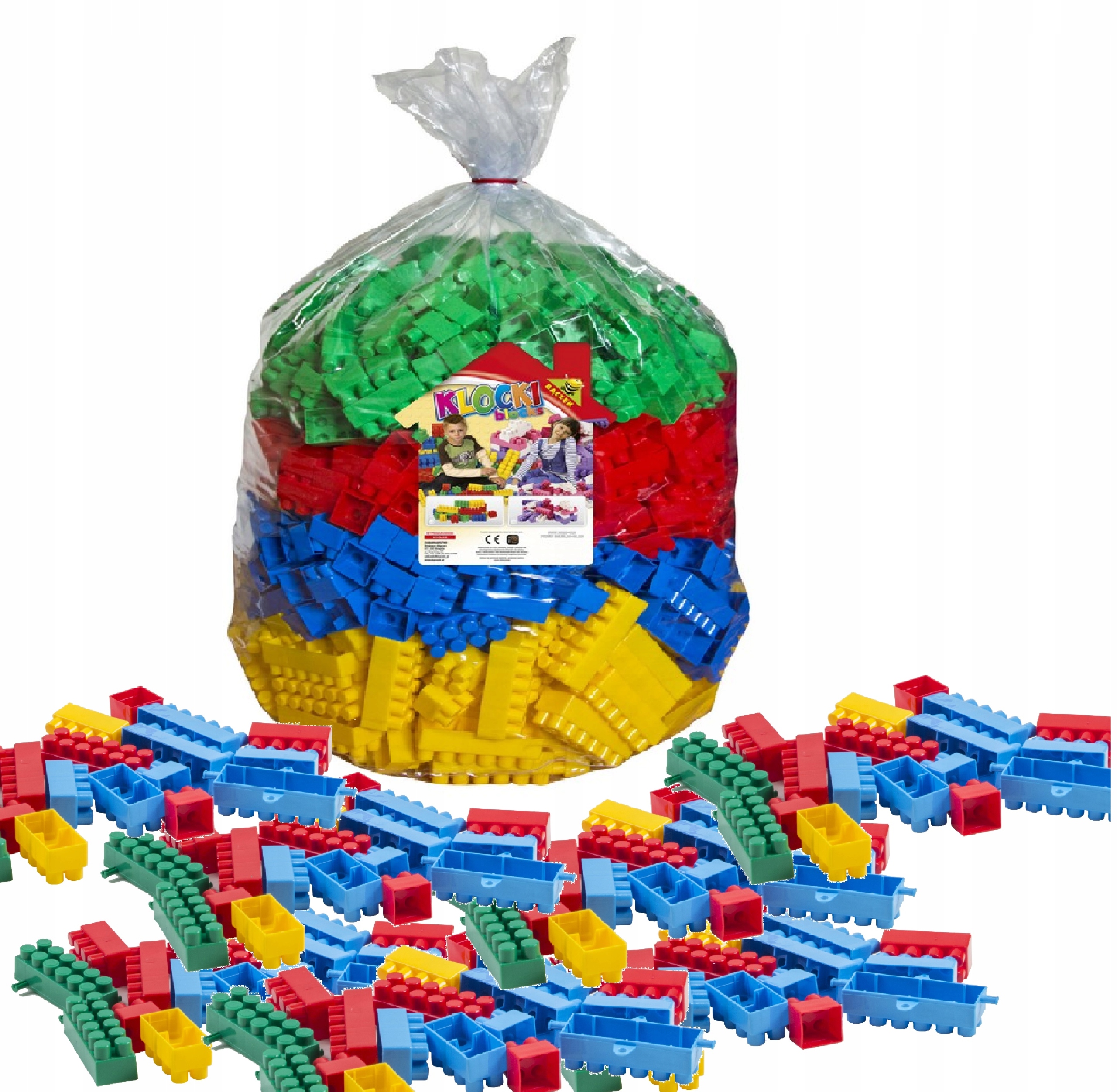 Klocki plastikowe w worku 960 el.