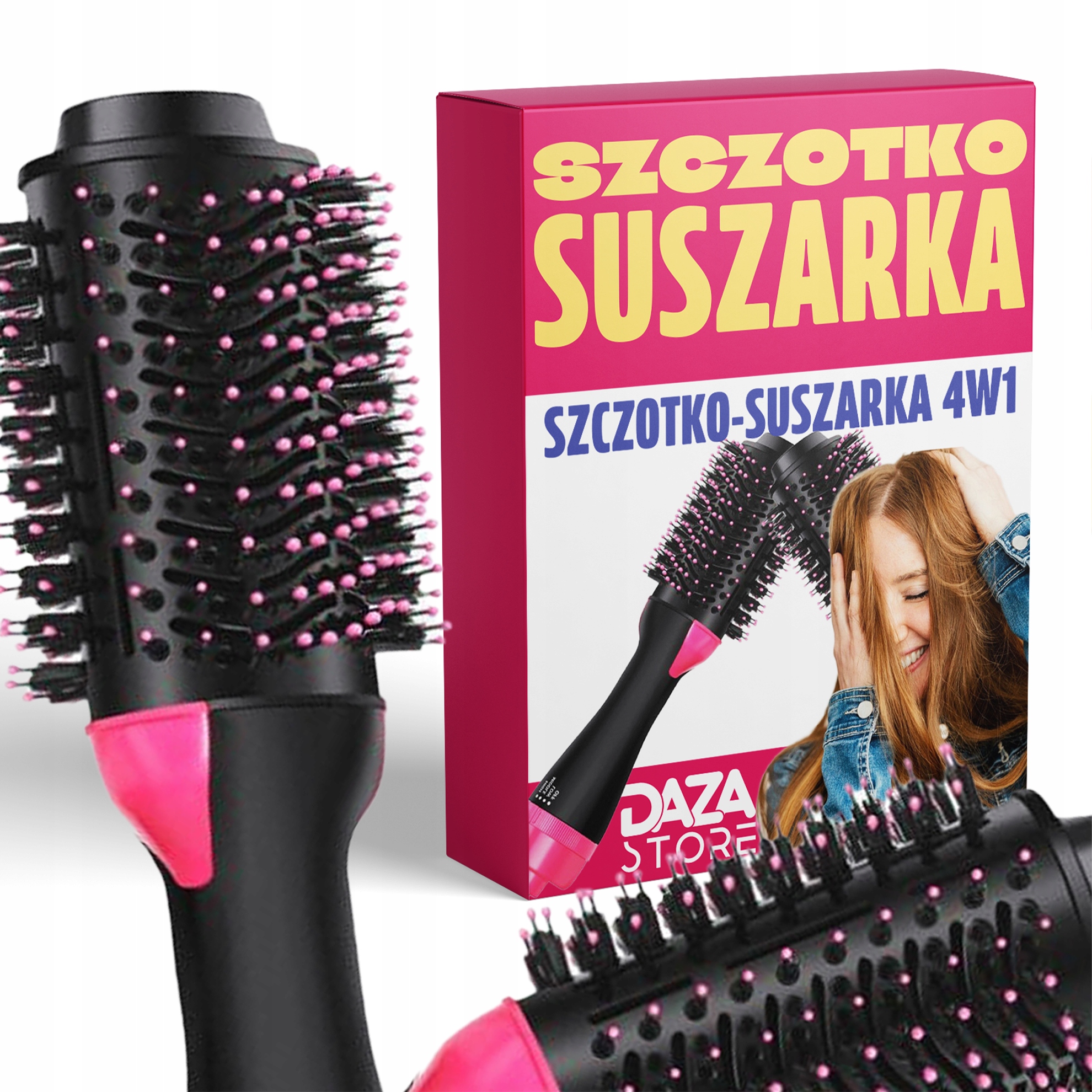 Suszarko-lokówka Szczotka Prostownica Suszarka Do Włosów 4w1 Jonizacja