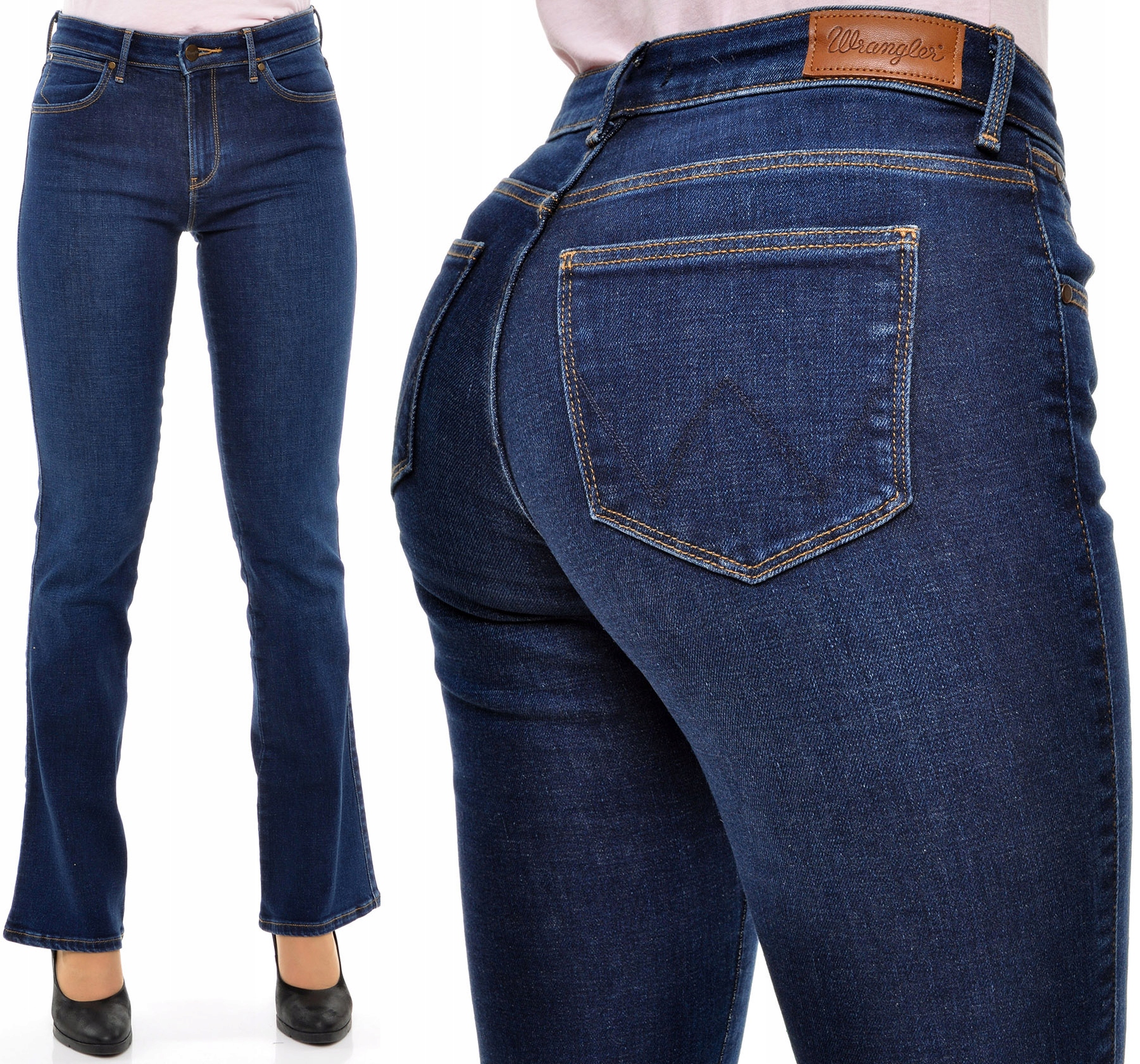 Wrangler kalhoty Regular modré Bootcut W28 L34