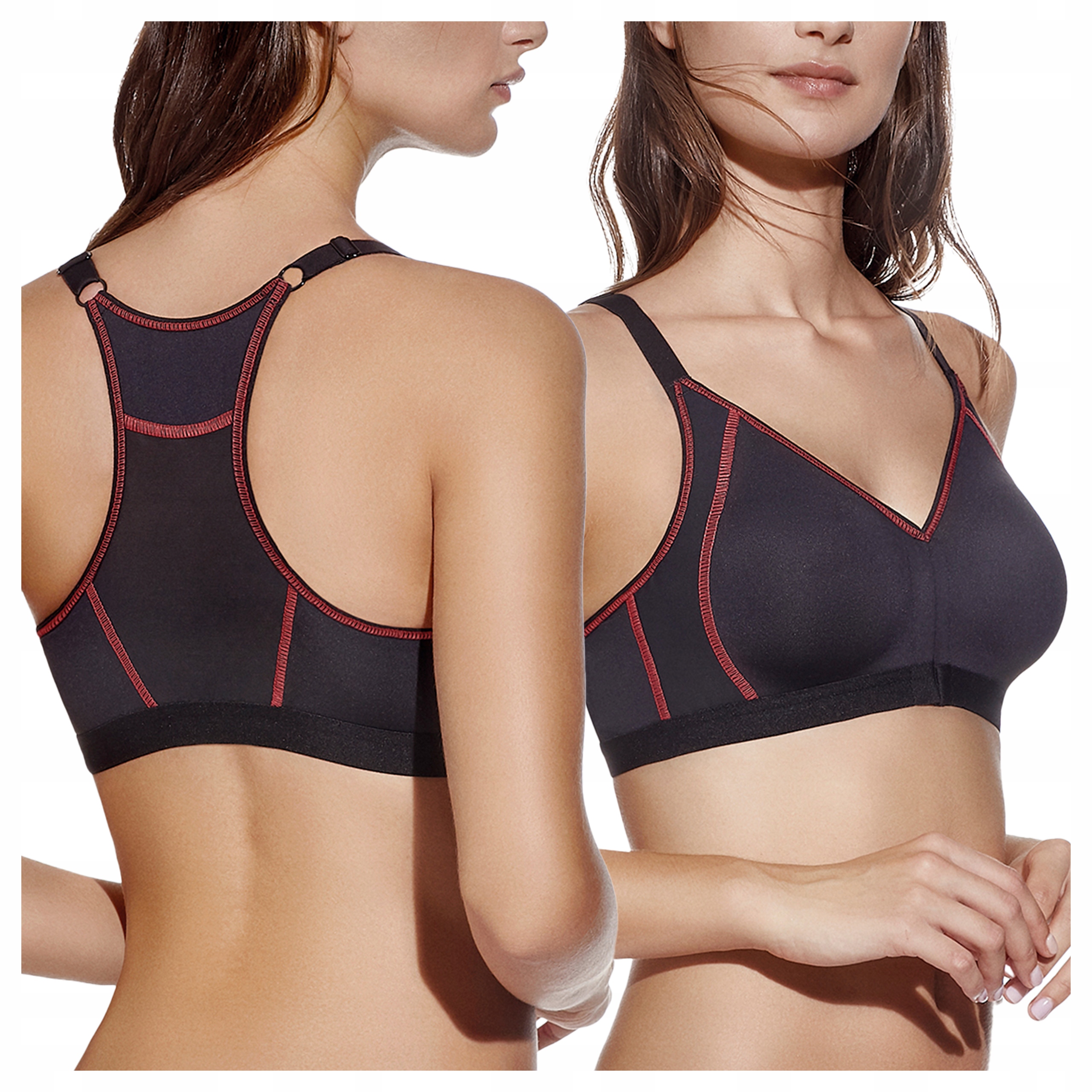 Pohodlná měkká podprsenka se zapínáním vpředu bez kostic Nora Černá 80C