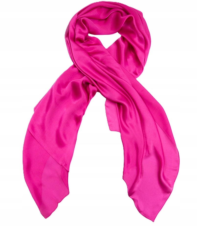 Šála Dámská Elegantní Hedvábná 55 x 175 cm Velká Růžová Módní Měkká