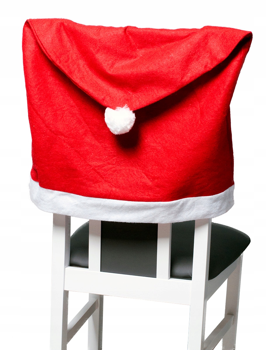 

Pokrowiec ozdobny na krzesło Czapka Mikołaja 40x50