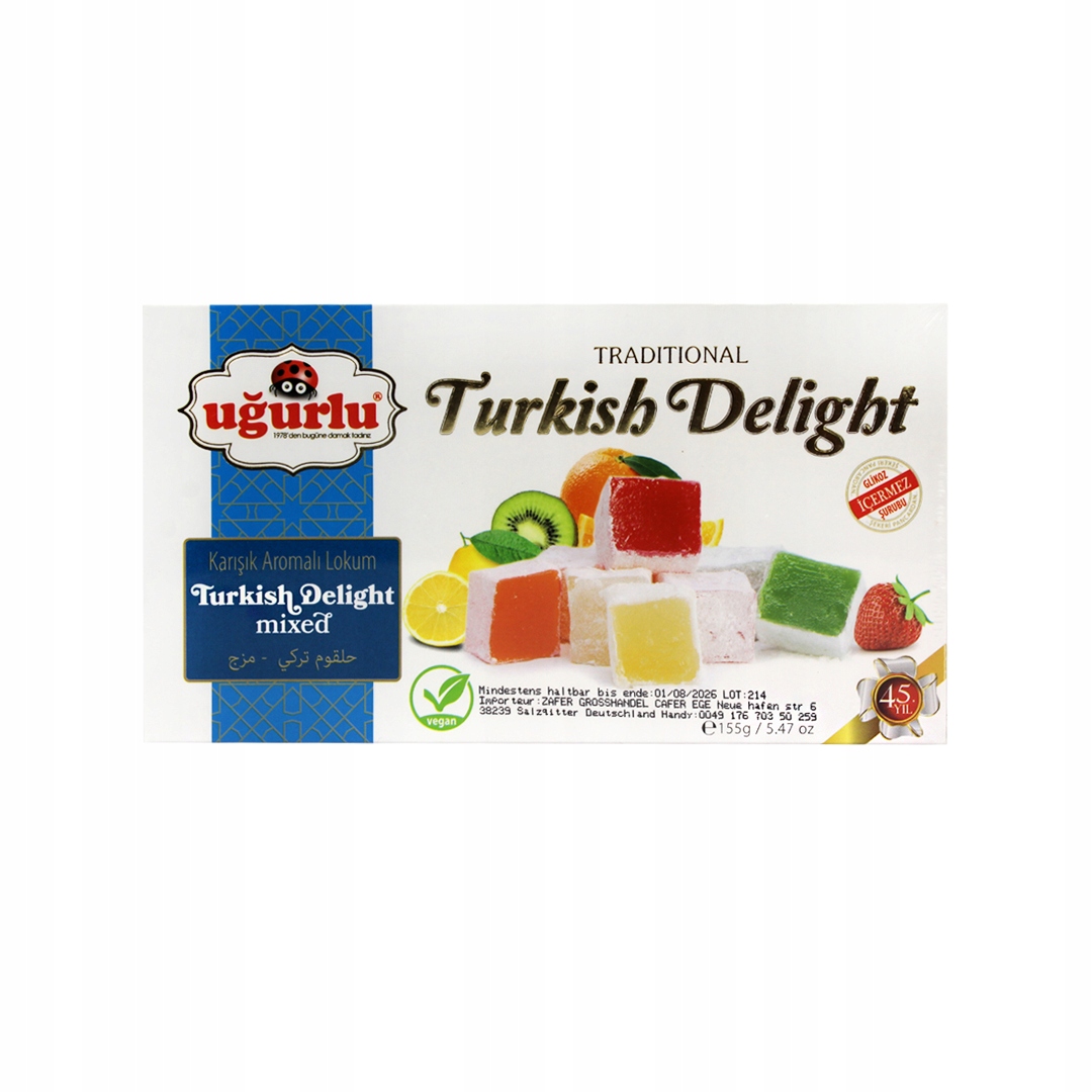 4x Lokum Turecké Ovocné MIX Karisik Aromali 155g Ugurlu