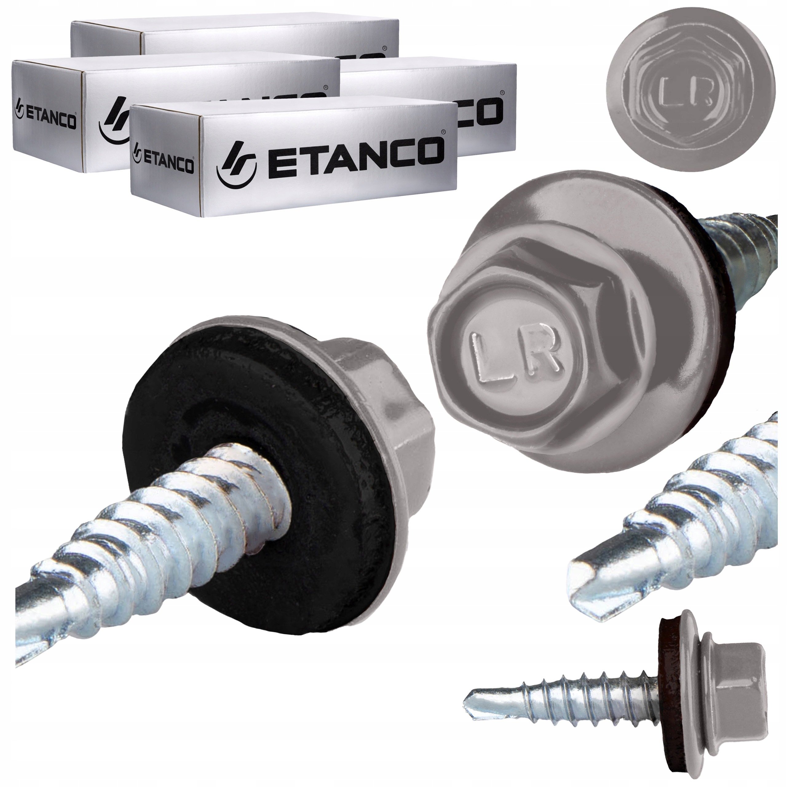 Farmářské vruty 4,8x20 mm Ral 9007 1000 ks do plechu sešívačka Etanco GTO2