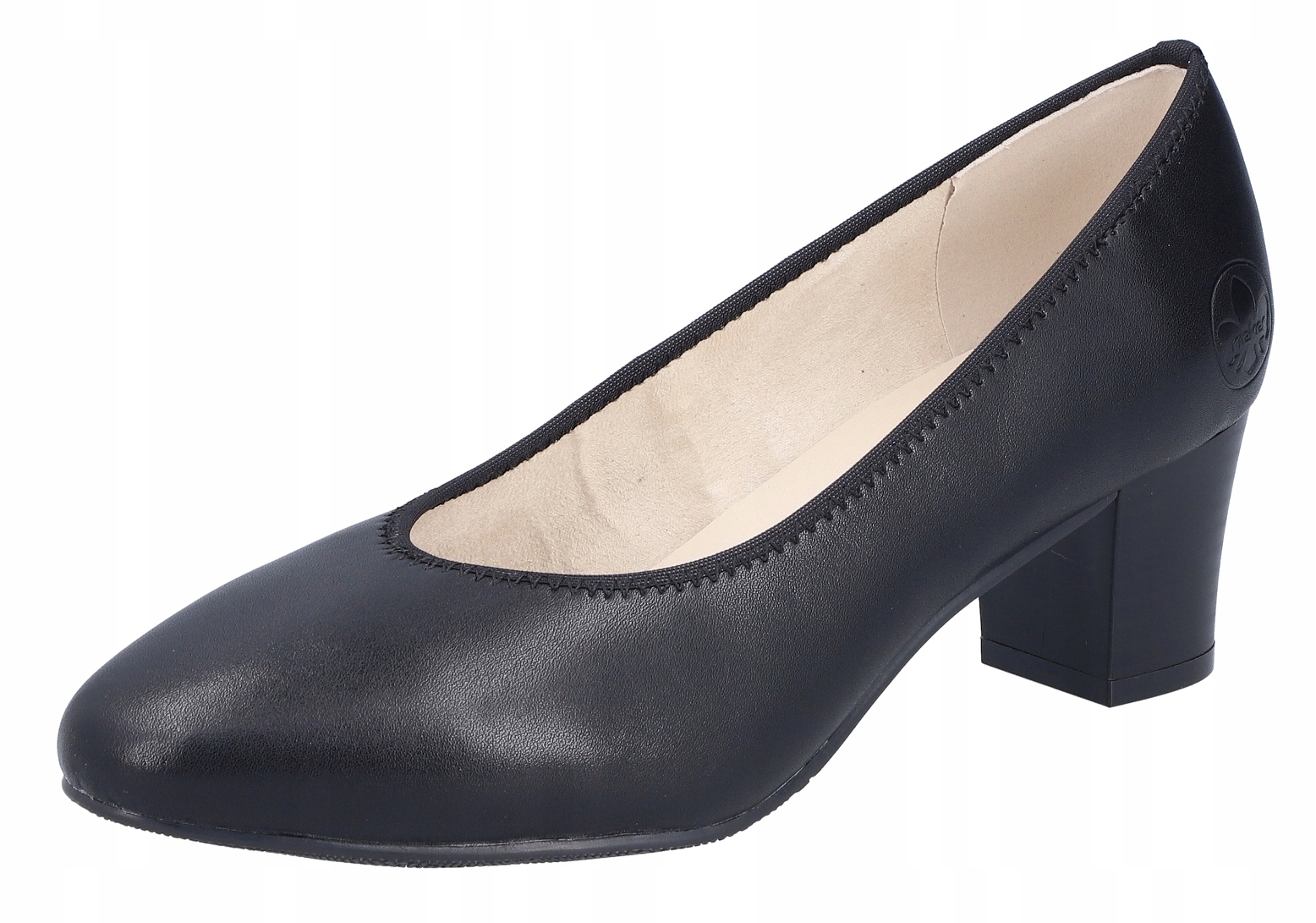 Rieker 44650-04 vel.39 černé kožené polobotky