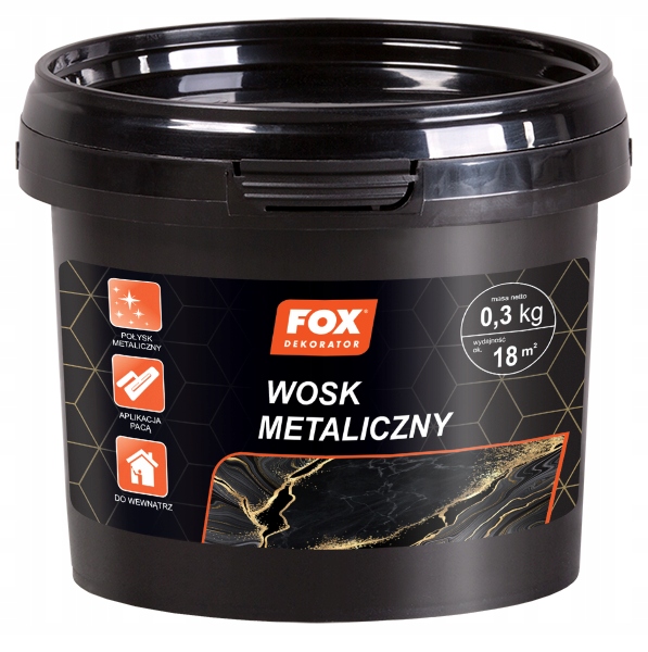 FOX DEKORATOR WOSK METALICZNY SILVER, 0,3 l