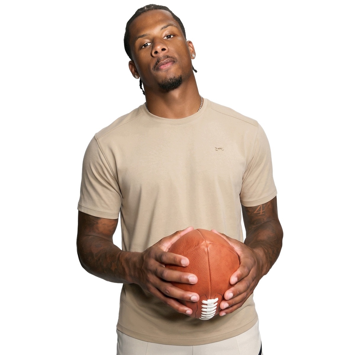 Męska koszulka treningowa Under Armour The Bouncy Tee Beżowy XL