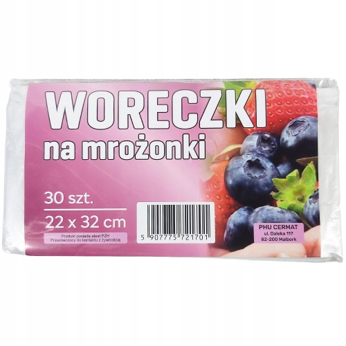 

Woreczki Na Mrożonki Do Mrożenia Żywności 22x32cm