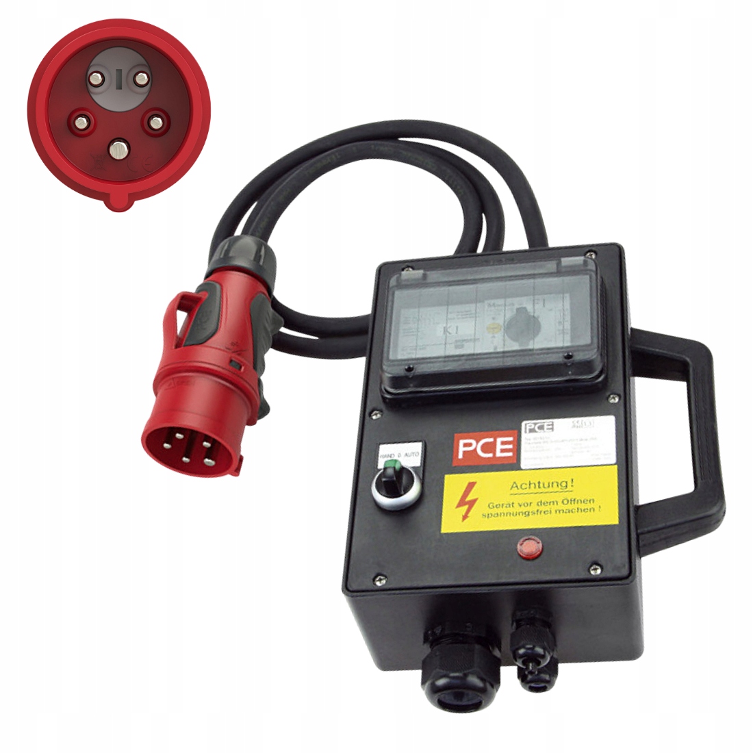 Cee zástrčka s ochranou motora 12,5 kW Pi+ba+rfc 32A 5p 6h (16-20A) 9216211