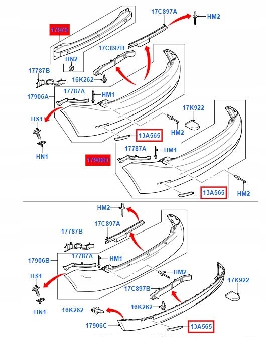 ODBLASK PRAWY TYL FORD FIESTA Mk6 2001 2005 Installation side rear right