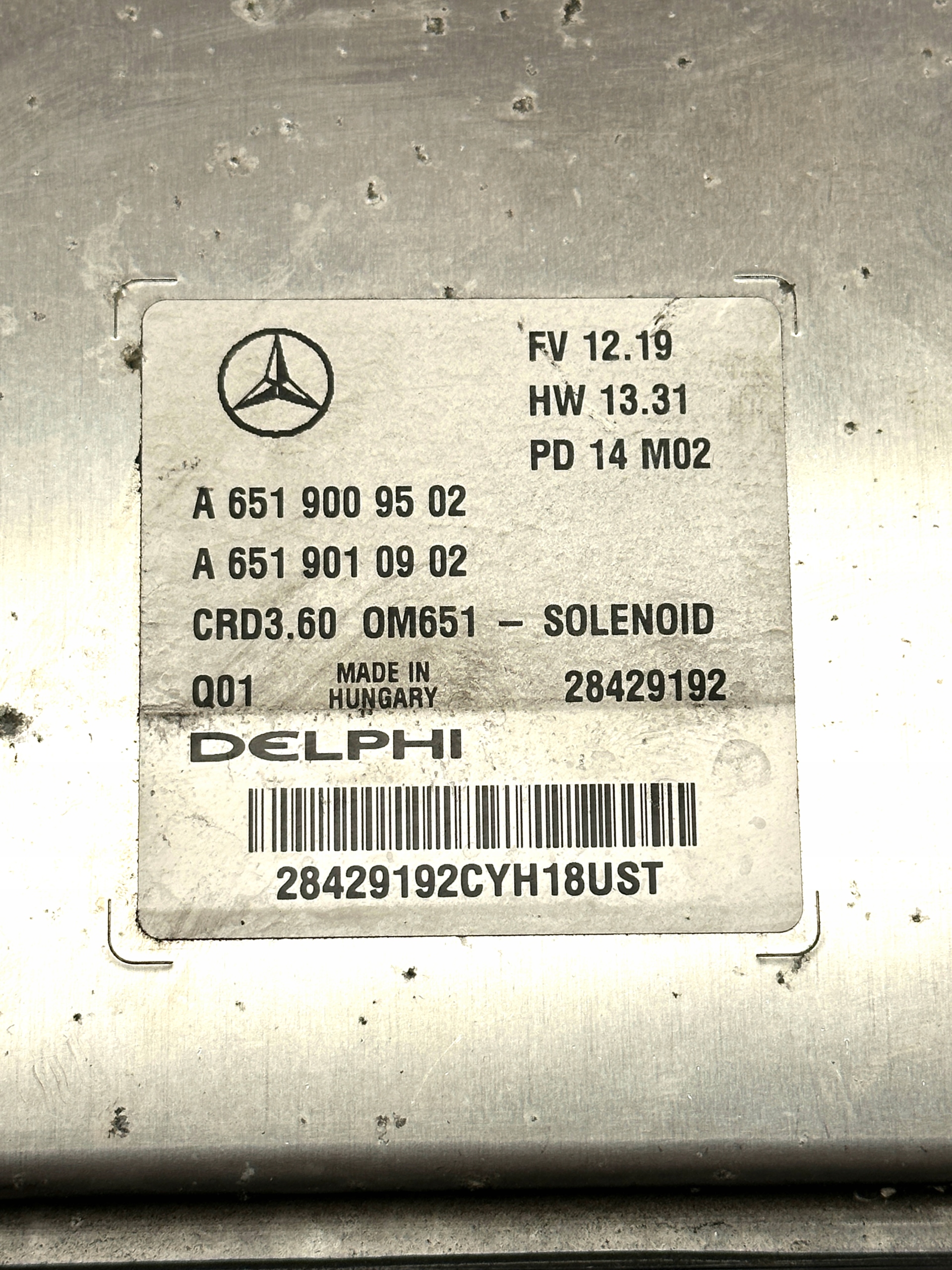 MERCEDES CLA W117 2.2CDI A klasa computer control unit of the engine ECU A6519009502