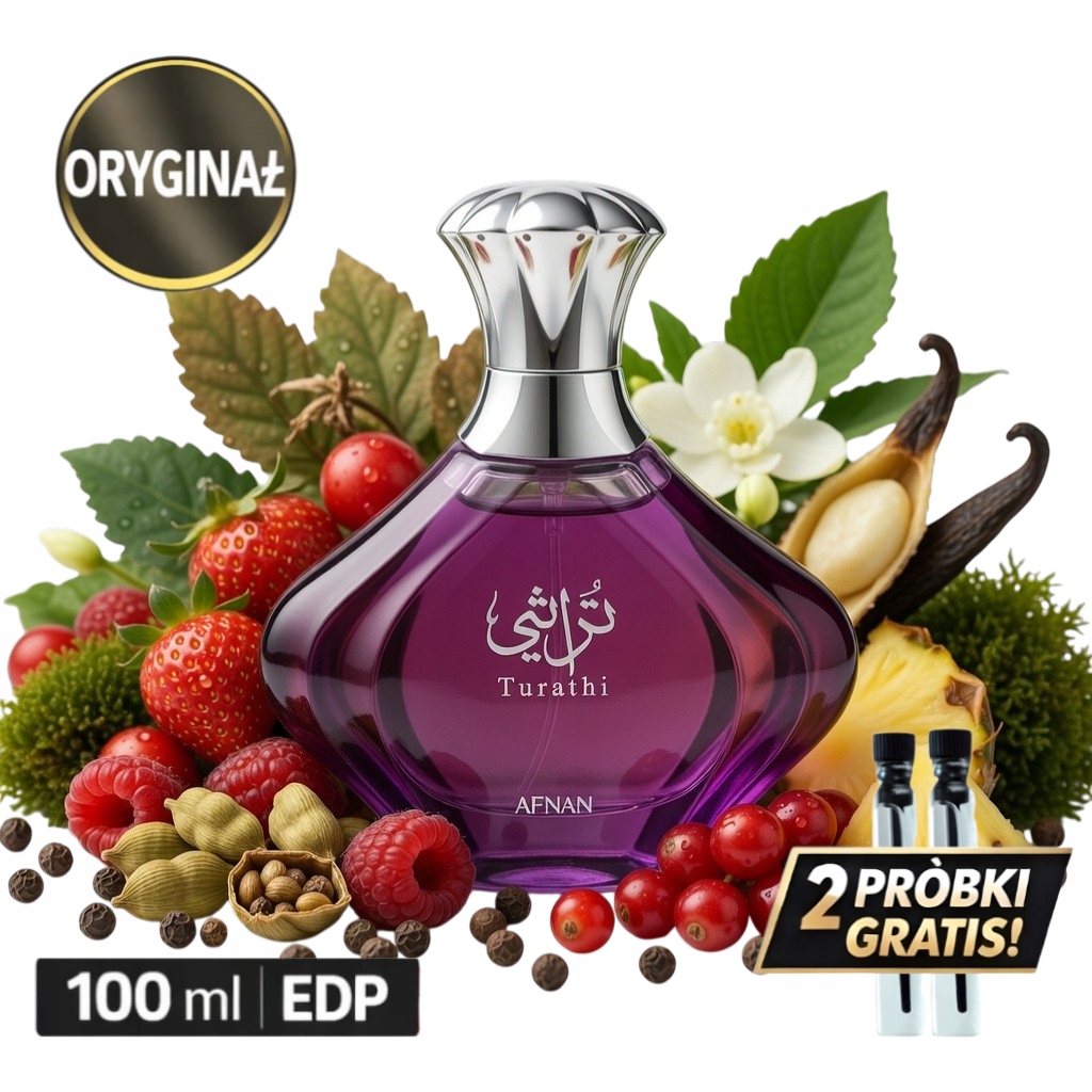 Perfumy Afnan Turathi Purple 100ml 2 Próbki