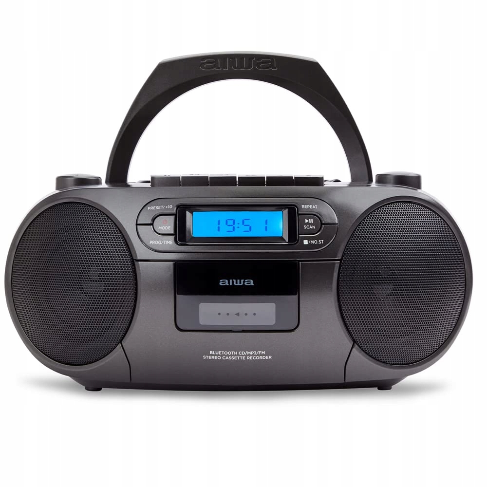 RADIOODTWARZACZ KASETOWY, CD, USB, BLUETOOTH AIWA BBTC-550BK