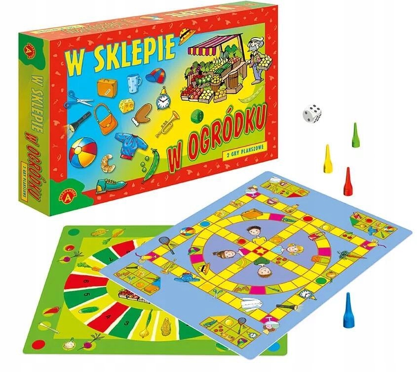 W sklepie. W ogródku. 2 gry planszowe (*)