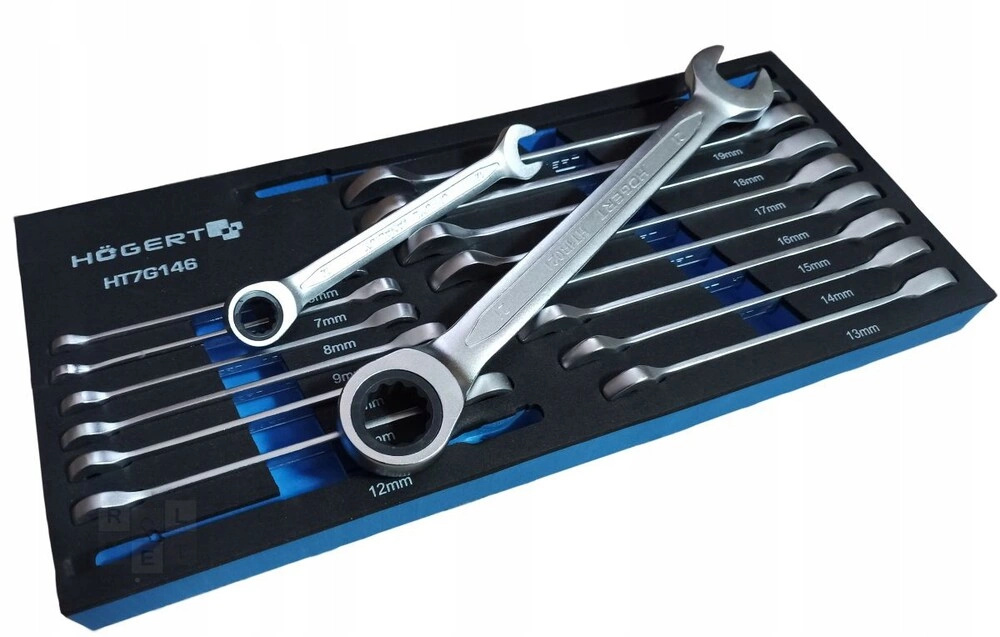 Zestaw Kluczy Płasko-Oczkowe Z Grzechotką Wkład EVA 16szt 6 - 21 mm Hoegert EAN (GTIN) 5902801239311