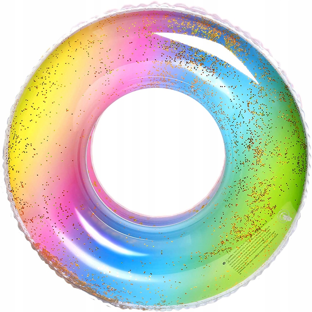 

Dmuchane Koło Do Pływania Duże Tęczowe Brokat