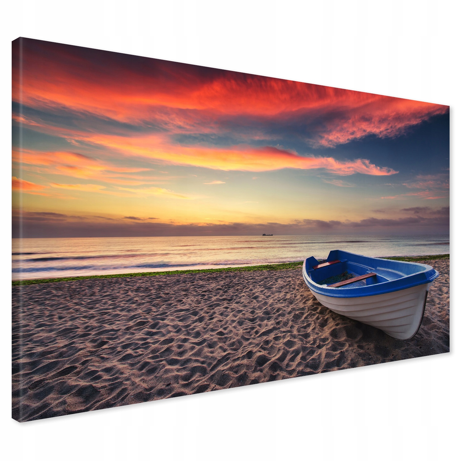 

Obraz na płótnie morze plaża łódka 120x80