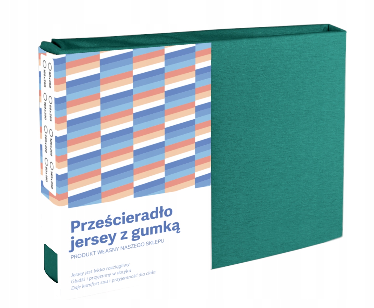 Prostěradlo Jersey S Gumičkou 200X220 Smaragdová Bavlna Hustá Matná
