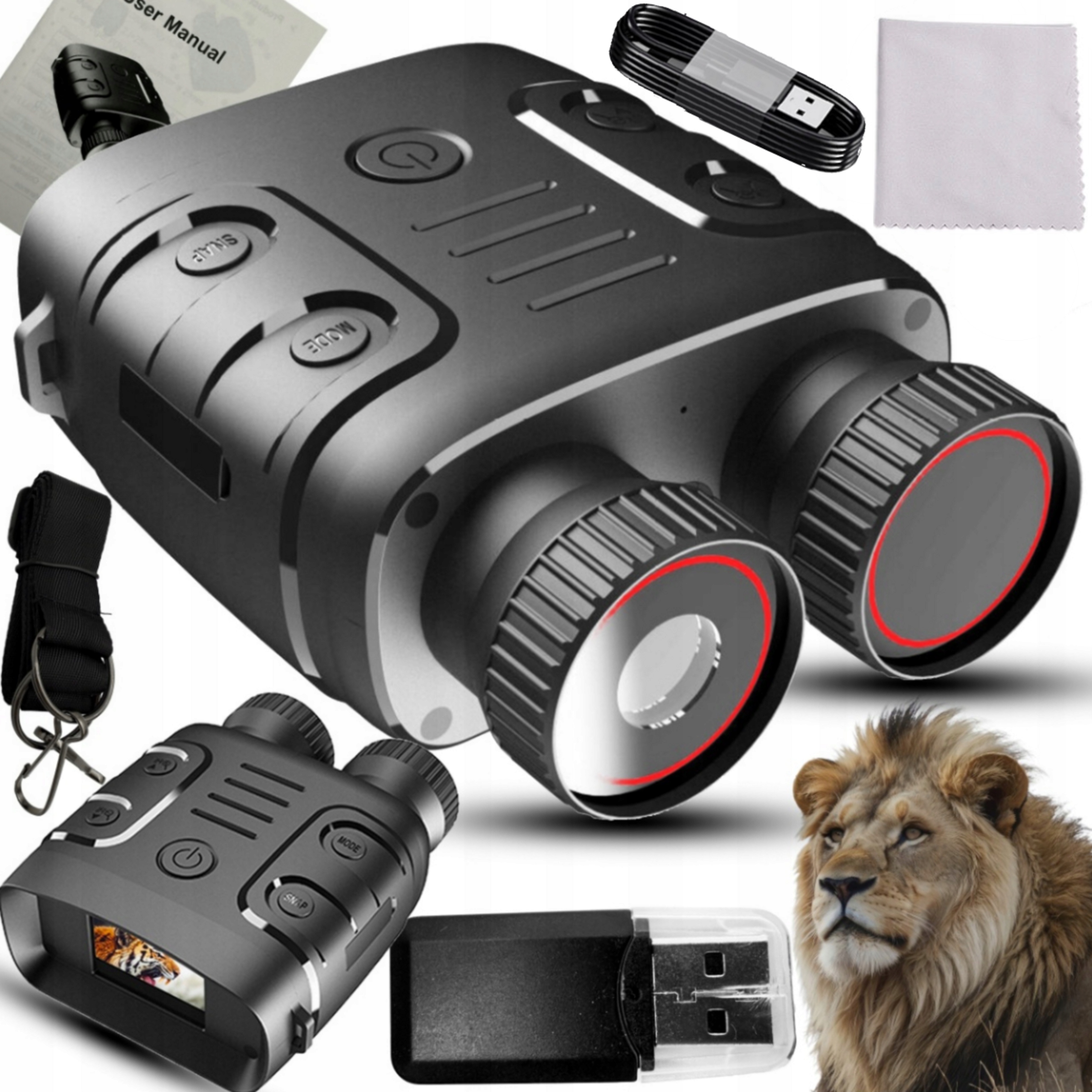 Lornetka Noktowizor Topvision Militarna Myśliwska Zoom 10x50 Na Podczerwień