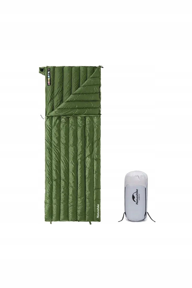 Péřový spací pytel Naturehike CWM295 Envelope CNK2300SD013 190x72 cm zelený