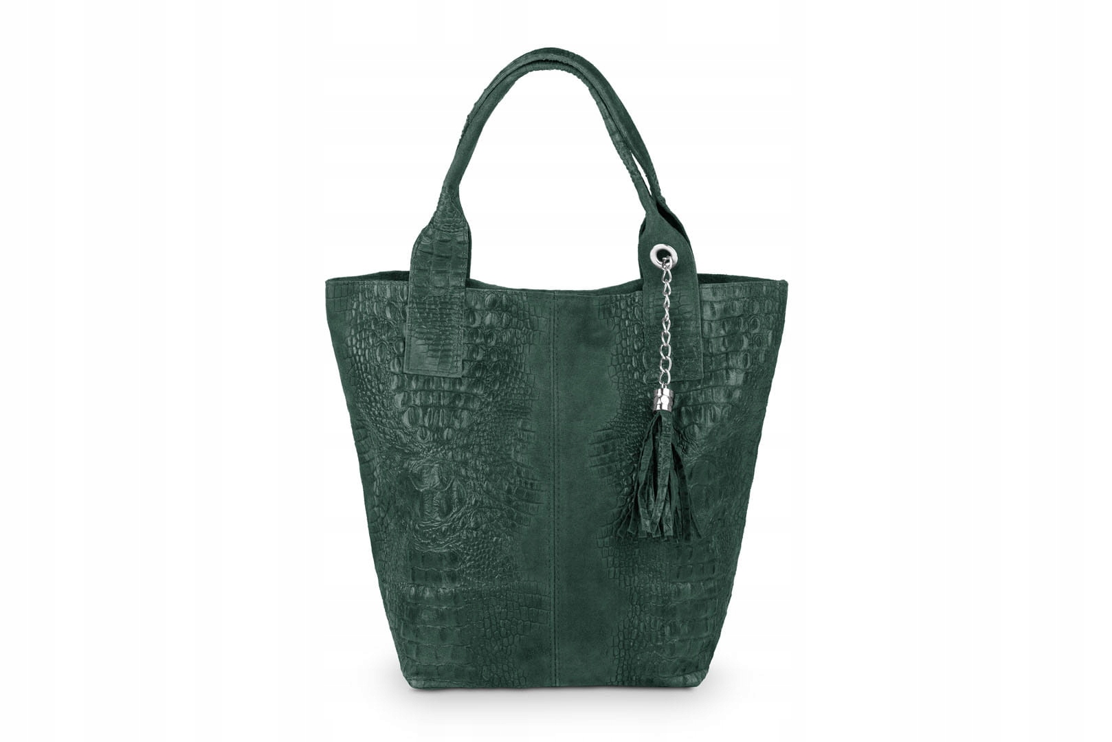 Kožená taška Vera Pelle Olivia Croco, sáček na láhev