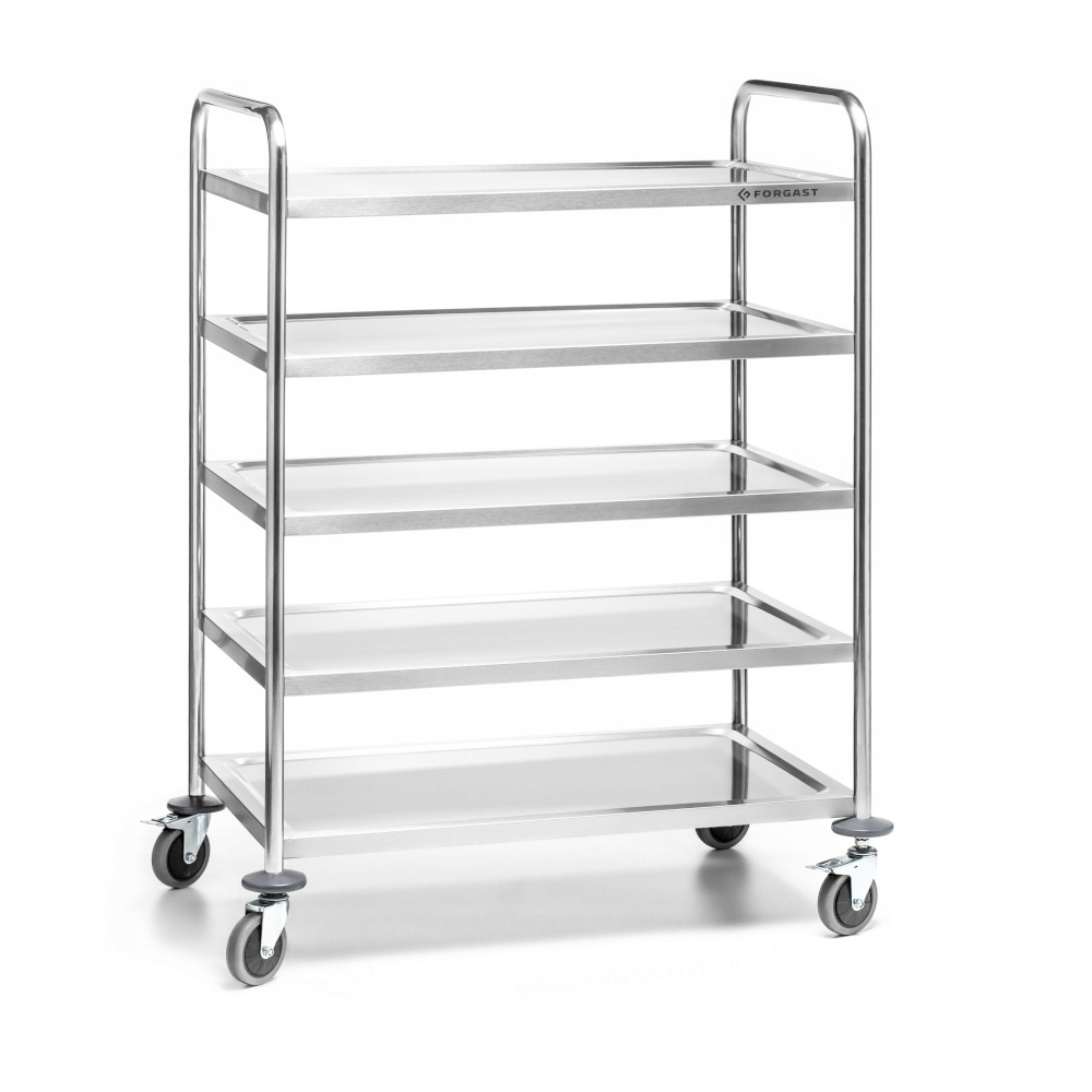Forgast Číšnický Vozík Ocelový 5-POLICOVÝ FG01005
