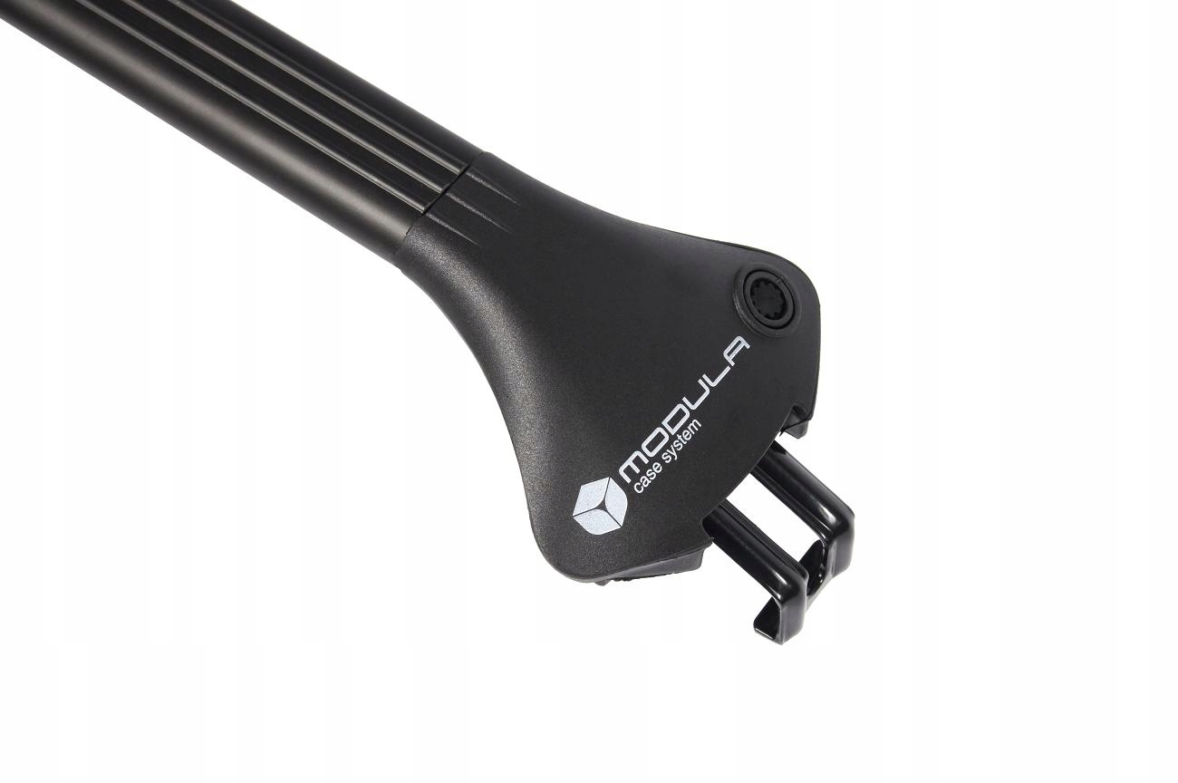 Bagażnik bazowy Modula Oval Bar relingi zintegrowane czarne 75 kg