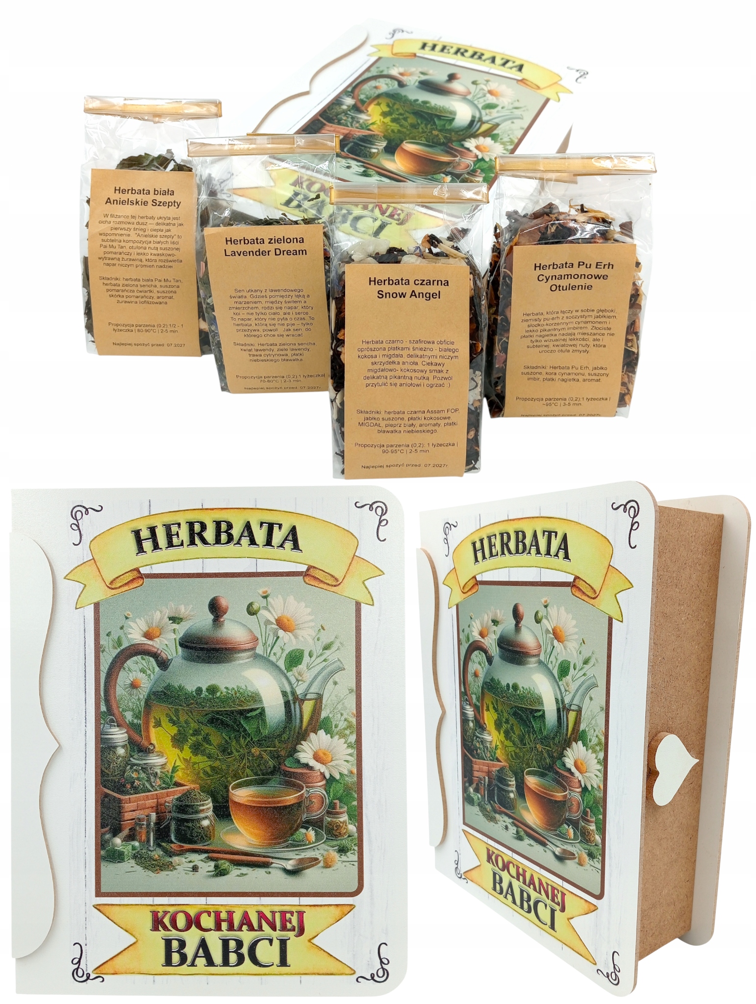 Levně Čaj Pro Babičku Dárková Sada V Dřevěné Krabičce 24 CM